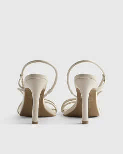 Cream Strappy Heeled Sandals