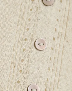 Cream V Neck Cardigan