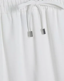 Cream Wide Leg Tailored Joggers