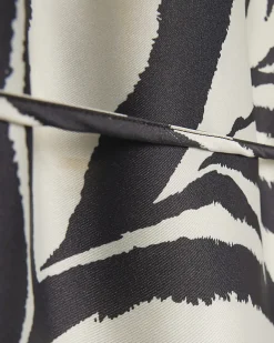 Cream Zebra Slip Midi Dress