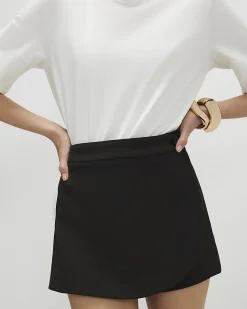Dark Brown Wrap Skort