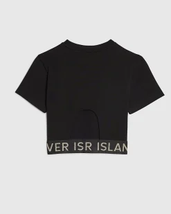 Girls Black Cut Out Top