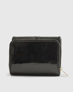 Girls Black Monogram Purse