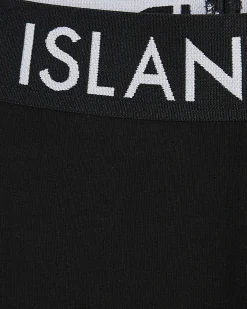 Girls Black RI Waistband Leggings