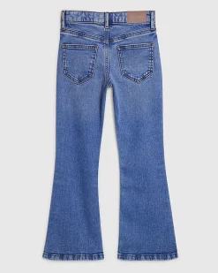 Girls Blue Keychain Flared Jeans