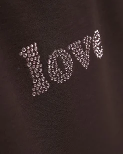 Girls Brown Love Embellished Premium T-Shirt