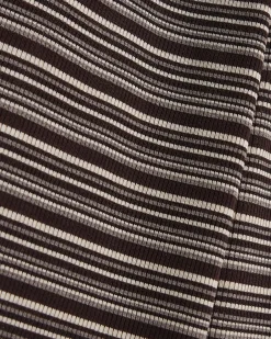 Girls Brown Striped Wide Leg Trousers