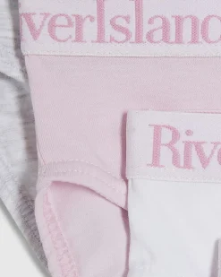 Girls Pink Pack Of 5 Briefs