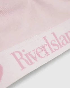 Girls Pink Ruched Bow Pack Of 3 Crop Tops