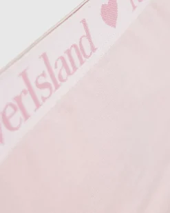 Girls Pink Ruched Crop Top And Brief Set