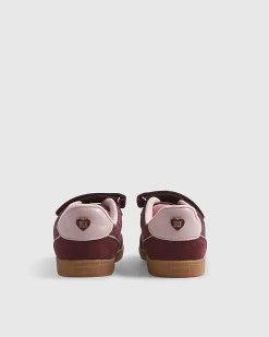 Girls Red Bow Trainers
