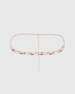 Gold Beaded Chain Belt