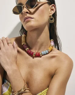 Gold Beaded Chunky Necklace