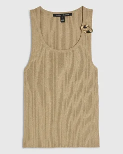 Gold Buckle Knitted Vest
