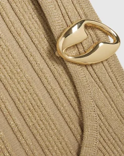 Gold Buckle Knitted Vest