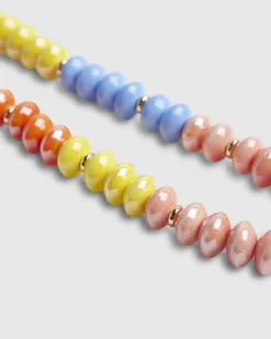 Gold Ceramic Beaded Necklace