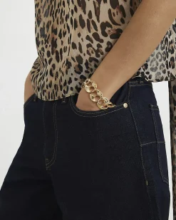 Gold chain link bracelet
