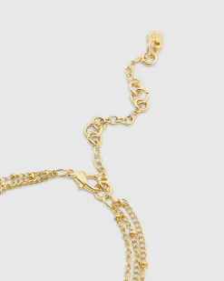 Gold coin hand chain