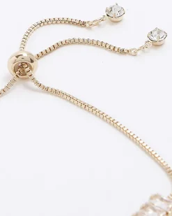 Gold Diamond Simulant Bracelet