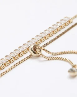 Gold Diamond Simulant Bracelet