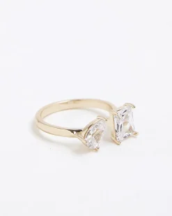 Gold Diamond Simulant Ring