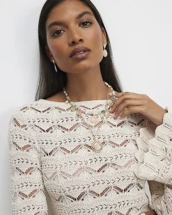 Gold layered beaded necklace
