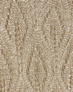 Gold Metallic Knit Maxi Dress
