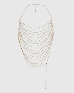 Gold Multi Layered Body Chain