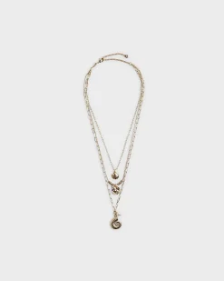 Gold Multirow Chain Necklace