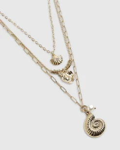 Gold Multirow Chain Necklace