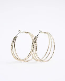 Gold Multirow Hoop earrings