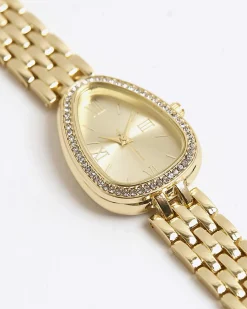 Gold Oval Watch