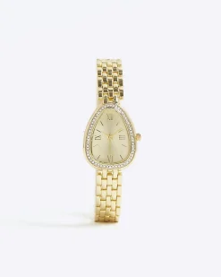Gold Oval Watch