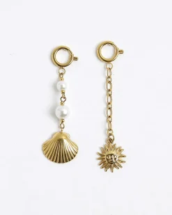 Gold Pack Of 2 Sun & Shell Bikini Charms