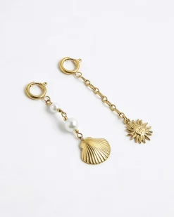 Gold Pack Of 2 Sun & Shell Bikini Charms