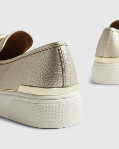 Gold Ring Twist Slip On Trainers