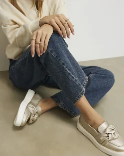 Gold Ring Twist Slip On Trainers
