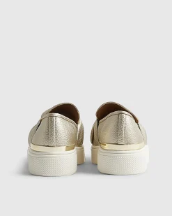 Gold Ring Twist Slip On Trainers