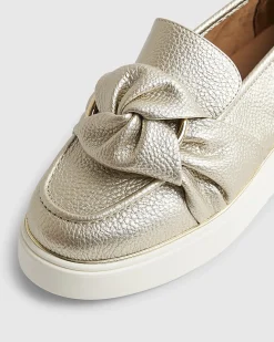 Gold Ring Twist Slip On Trainers