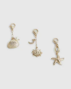Gold Shell Bikini Charms 4 pack