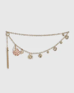 Gold Shell Coin Chain Belt