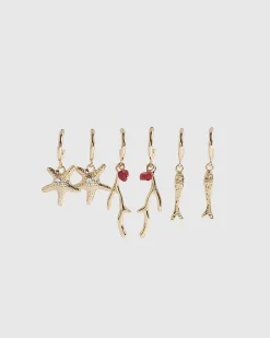 Gold Shoreline Multipack Earrings