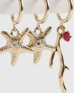 Gold Shoreline Multipack Earrings