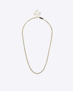 Gold stainless steel cable chain necklace