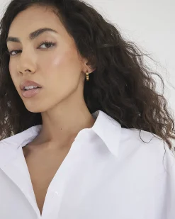 Gold Stainless Steel Hoop Earrings
