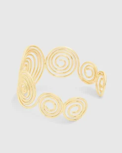 Gold Swirl Arm Cuff