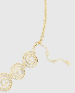 Gold swirl chain belt