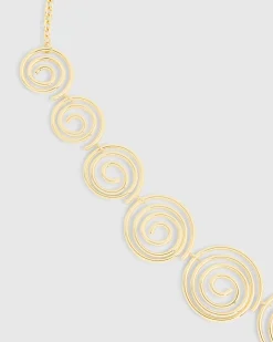 Gold swirl chain belt