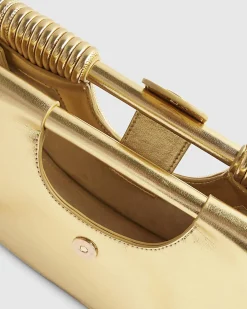 Gold Tube Clutch Bag