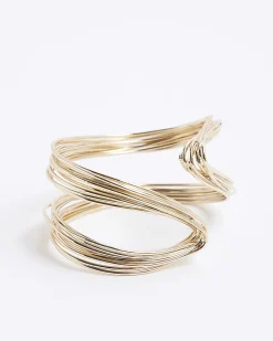Gold Wire Cuff Bracelet